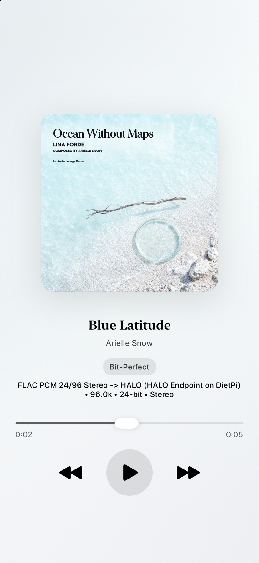 Audio Lounge Air Now Playing on iPhone
