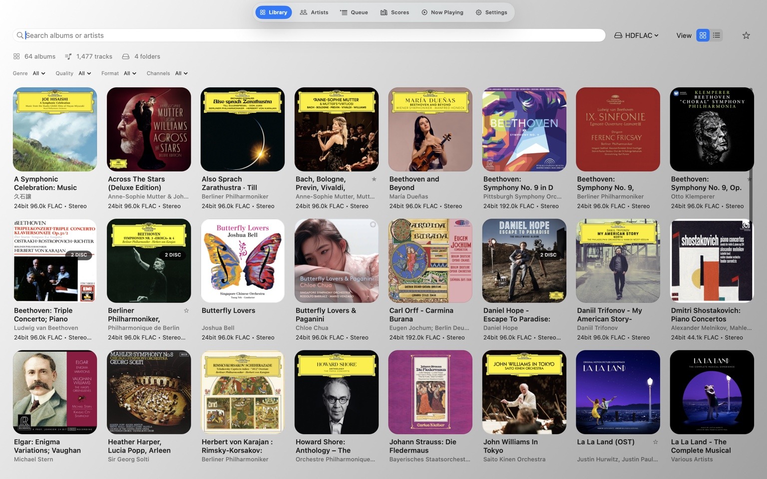 Audio Lounge music library on macOS